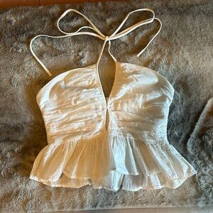 Free People white babydoll top
